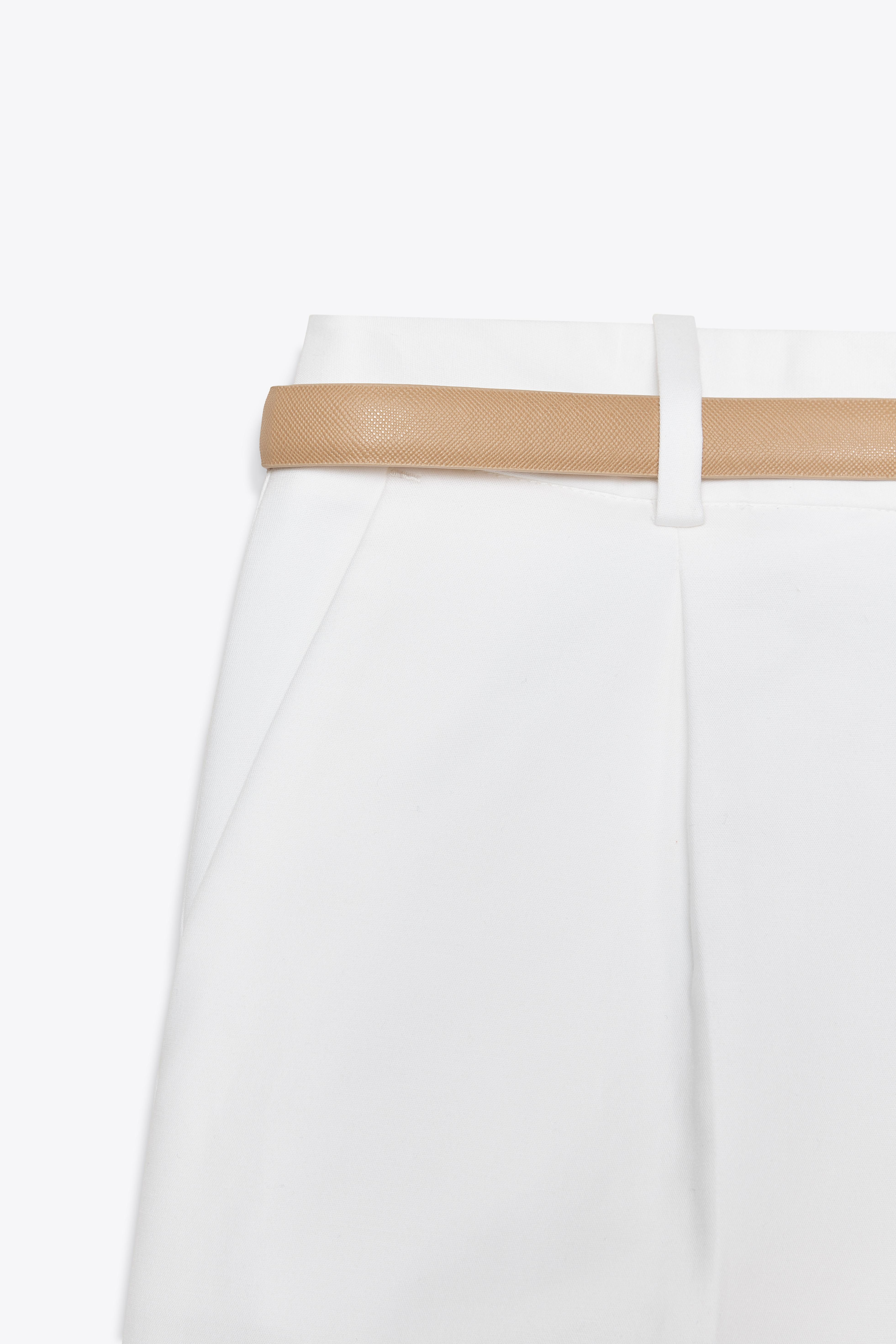 DARTED BERMUDA SHORTS WITH BELT | Zara UK