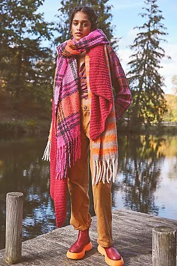 Homecoming Plaid Blanket Scarf | Free People (Global - UK&FR Excluded)