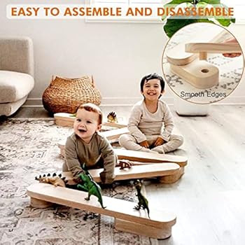 Balance Beam Stepping Stones Gymnastics Obstacle Course Balance Board Kids, Montessori Toy, Monte... | Amazon (US)