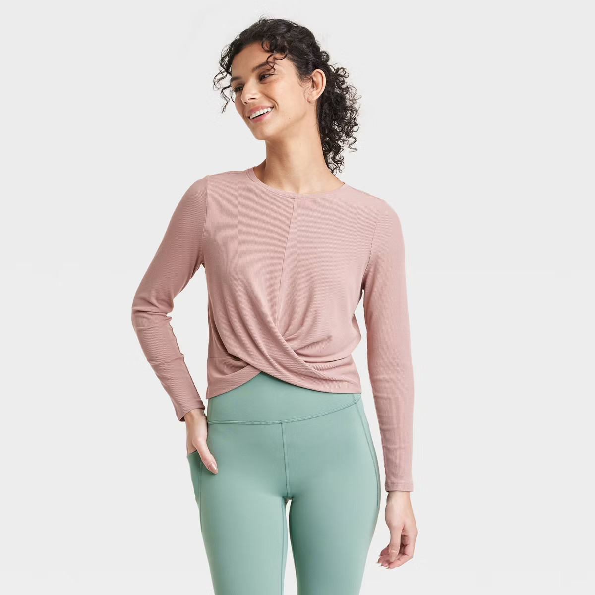 Women's Twist Front Long Sleeve Top - All in Motion™ | Target