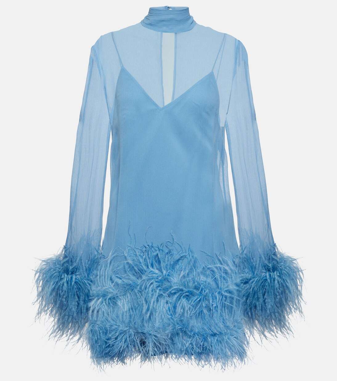 Gina Spirito feather-trimmed minidress | Mytheresa (US/CA)
