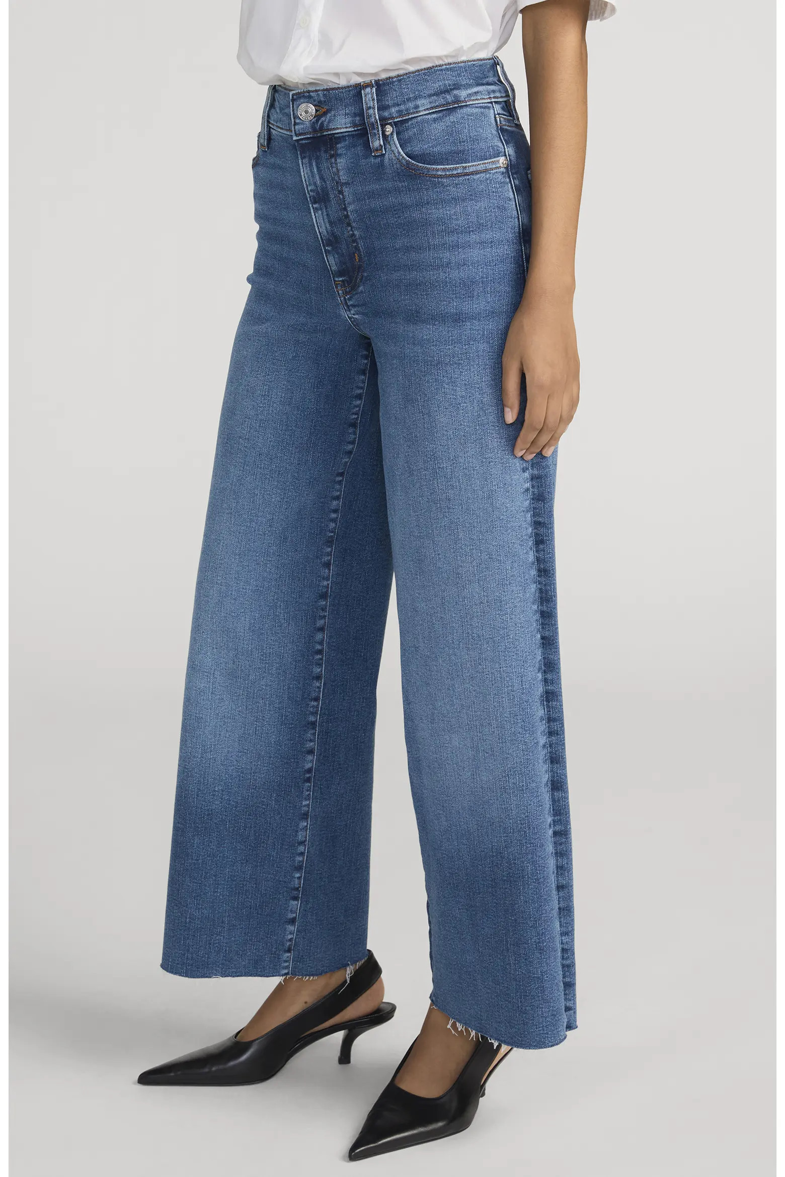 Le Pixie Slim Palazzo Raw Hem Wide Leg Jeans (Women) | Nordstrom | Nordstrom