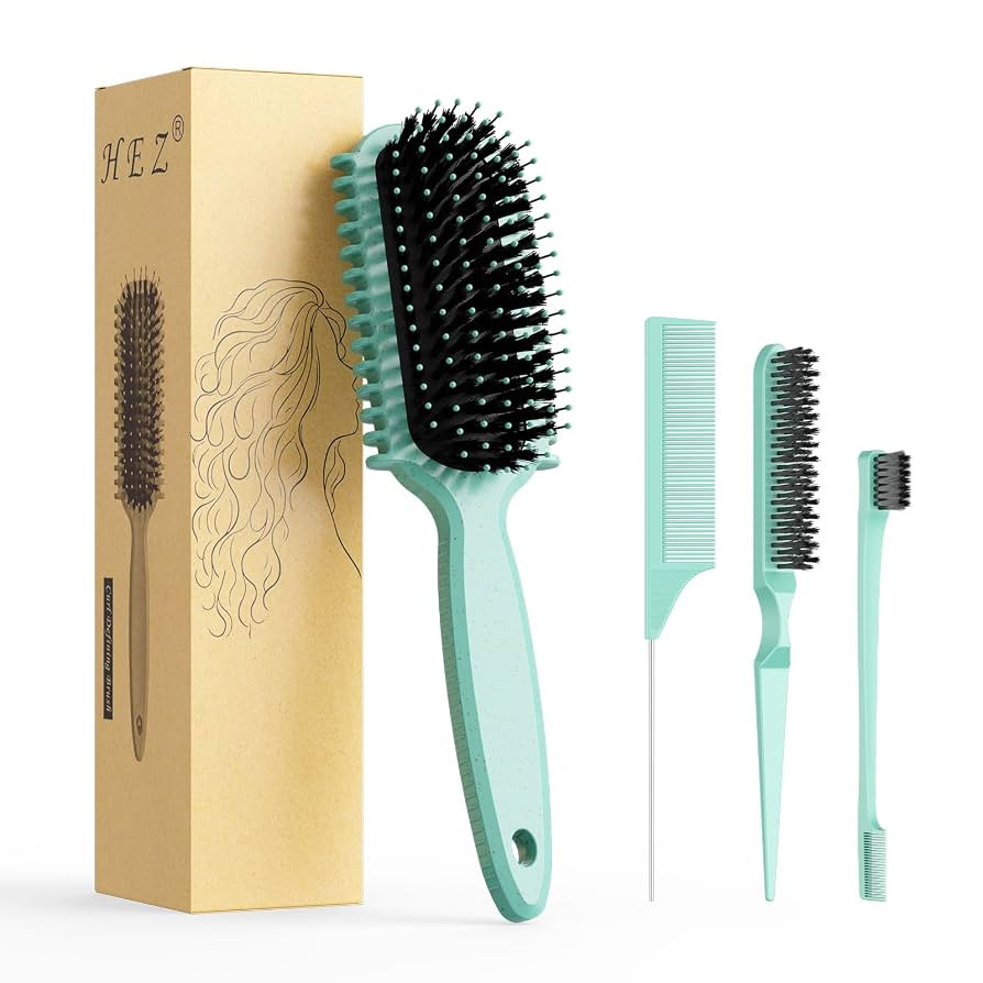 Cepillo definidor de rizos, cepillo de pelo rizado, cepillo de pelo liso, para peinar y dar forma... | Amazon (US)