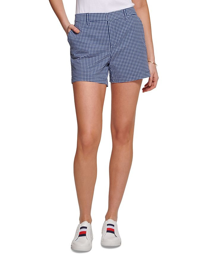Tommy Hilfiger Checked Print Shorts   & Reviews - Shorts - Women - Macy's | Macys (US)
