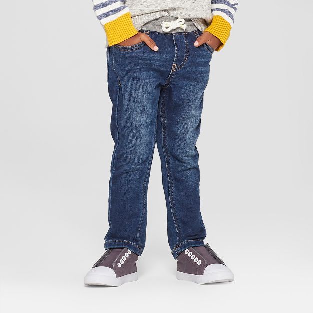 Toddler Boys&#39; Pull-On Skinny Fit Jeans - Cat &#38; Jack&#8482; Medium Wash 3T | Target