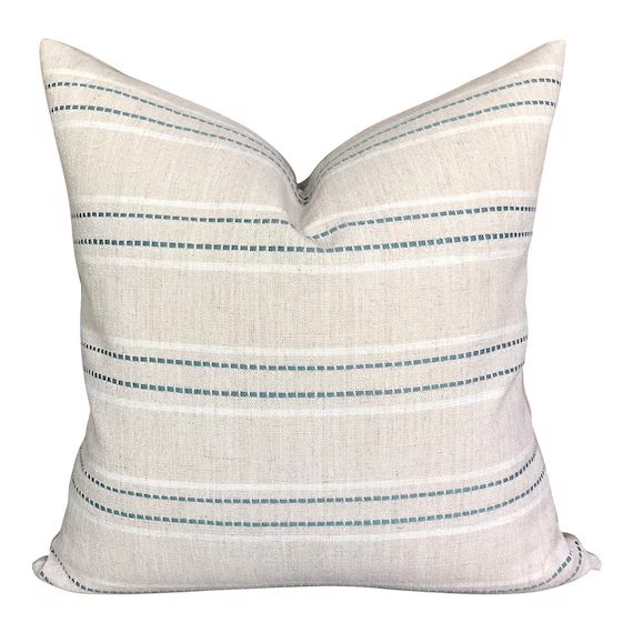 Designer Fowler in Moonstone Stripe Linen Pillow Cover // | Etsy | Etsy (US)