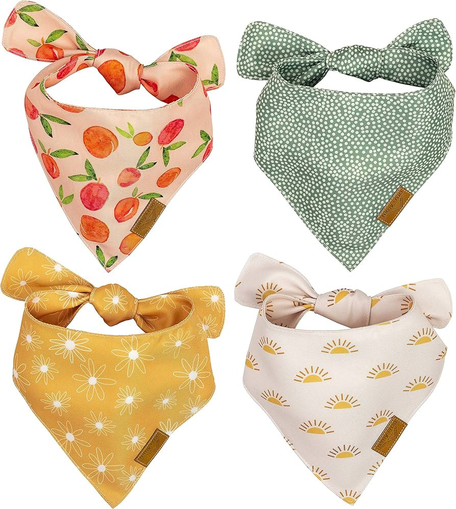 Remy+Roo Dog Bandanas - 4 Pack | Kathrine Set | Premium Durable Fabric | Unique Shape | Adjustabl... | Amazon (US)