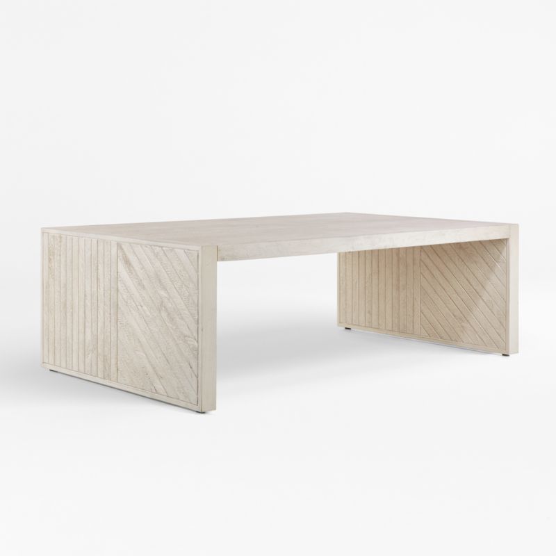 Dunewood Whitewashed Coffee Table + Reviews | Crate and Barrel | Crate & Barrel