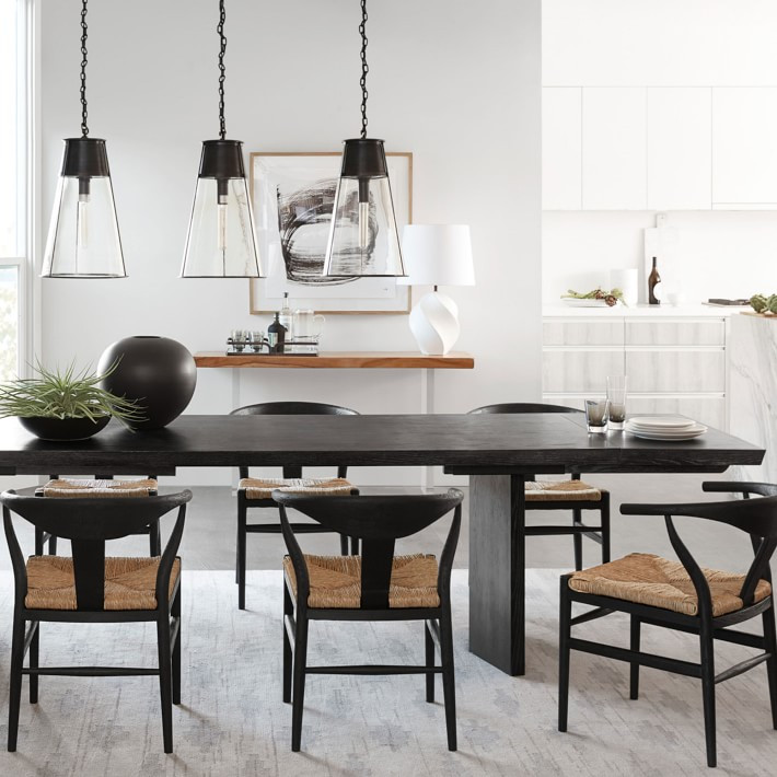 Knife Edge Ebony Extendable Dining Table | Williams-Sonoma