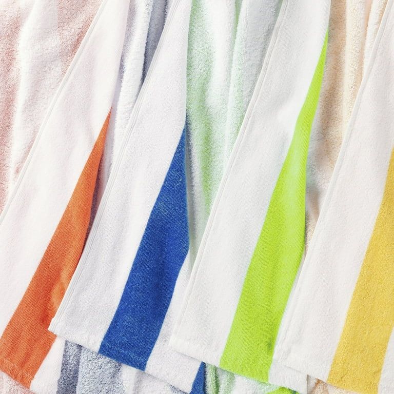 100% Cotton, Cabana Stripe Beach Towels, Assorted Colors, Set of 4, 28 in x 60 in - Walmart.com | Walmart (US)