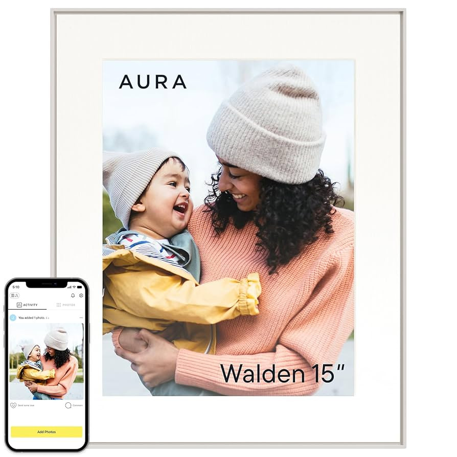 Aura Walden 15" WiFi Digital Picture Frame | Wirecutter's Best Digital Frame for Gifting | Send P... | Amazon (US)