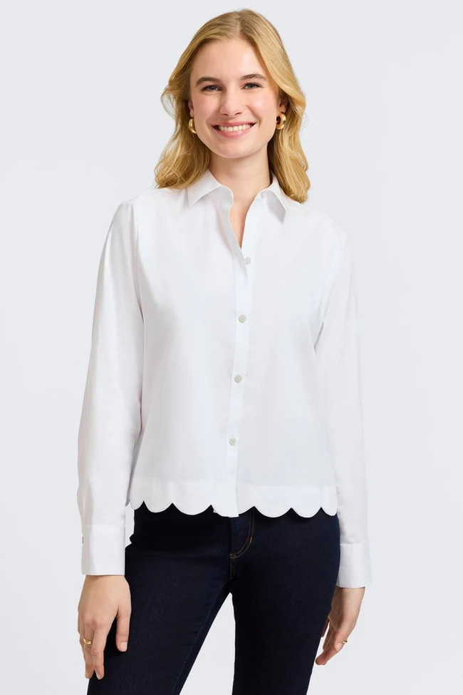 Scarlett Stretch Matte Sateen Long Sleeve Shirt | Foxcroft