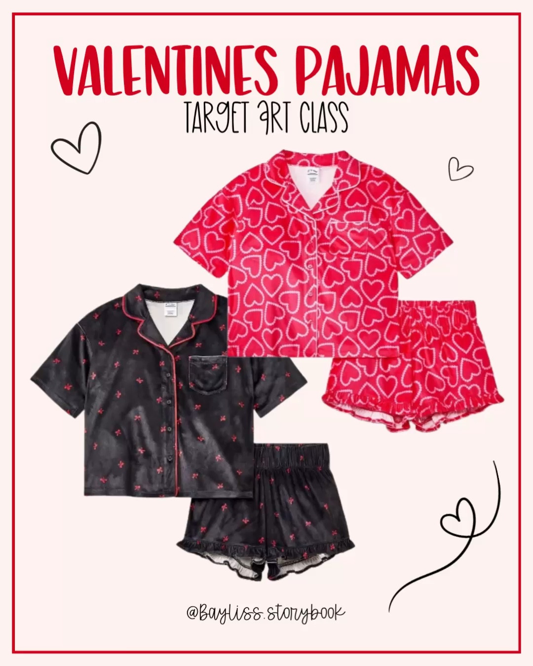 These Valentines PJs are so adorable! Snagged the black pair 🖤 but I might need to go back for the red ❤️