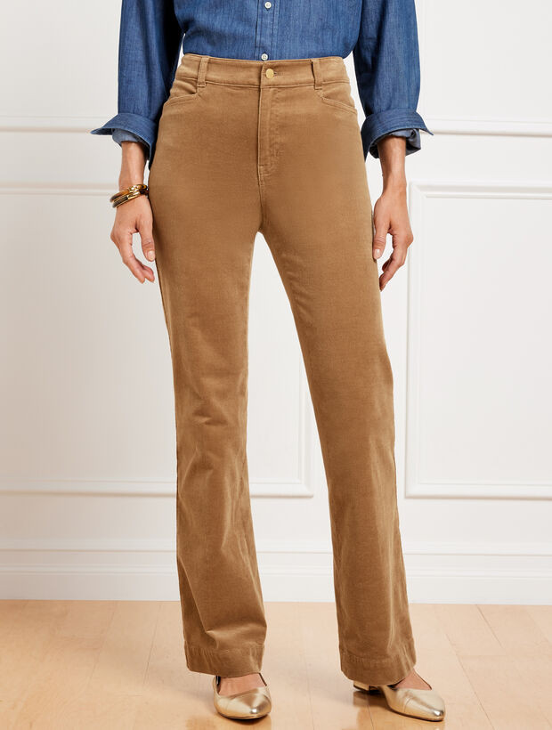 Stretch Corduroy Flare Leg Pants | Talbots