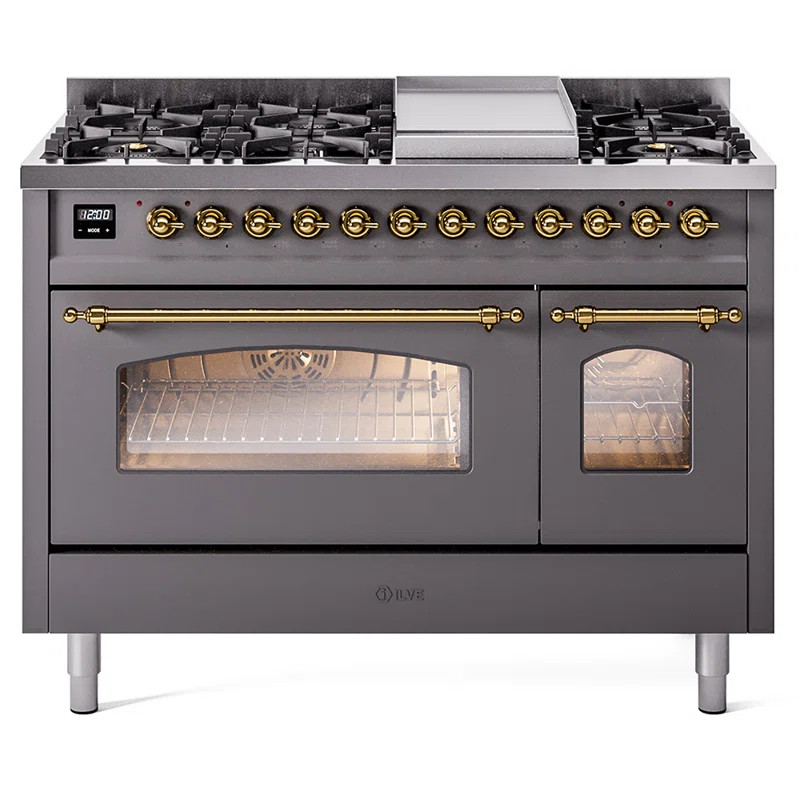 UP48FNMPMGGLP ILVE Nostalgie II 48 Dual Fuel Range | Wayfair North America
