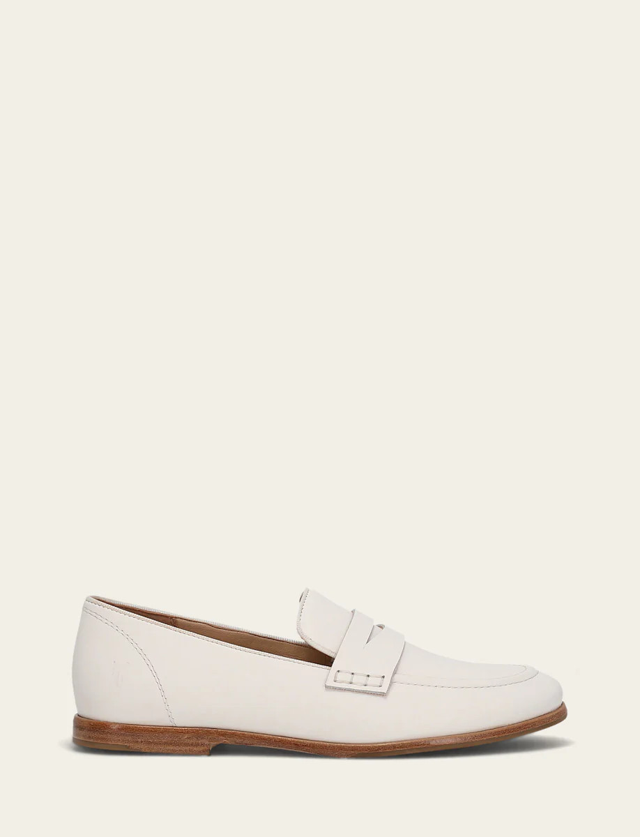 Women’s White Faith Leather Loafers | The Frye Company | FRYE