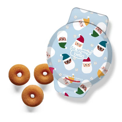 So Yummy by bella Mini Donut Maker Santa: Nonstick Aluminum, 400W, Blue, Christmas Theme, Compact... | Target