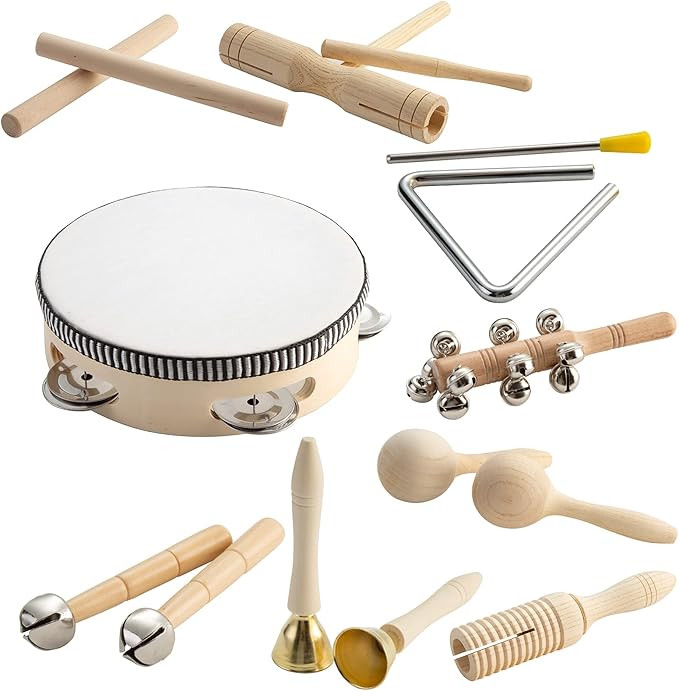 Musical Instruments Percussion Set Wooden Montessori Toys / Baby Infant Toddler Music Toys 6 9 12... | Amazon (US)