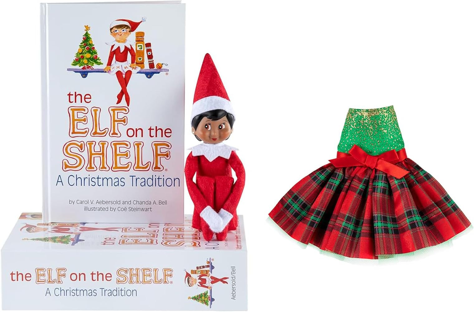 The Elf on the Shelf® Brown Eyed Girl with Claus Couture Collection® Gifts & Glamour Party Dres... | Amazon (US)