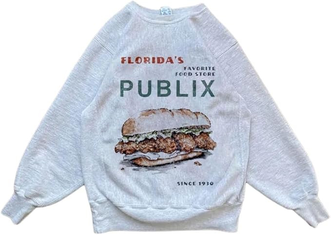 Bellelement Cozy Publix Sweatshirt Graphic Sweatshirt Oversized Shirts Loose Pullover | Amazon (US)