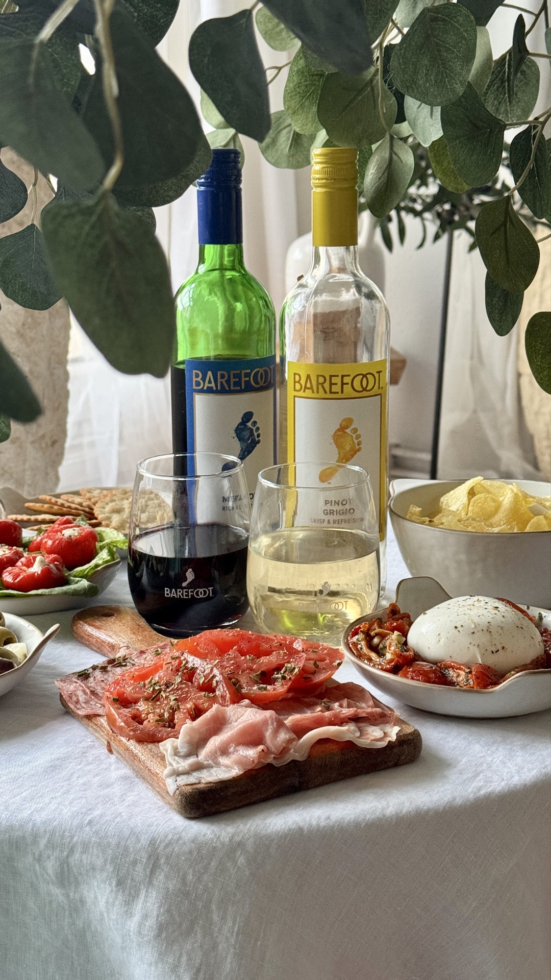 The Luxury Of Together 🥂✨ ad The real luxury is having nowhere else you need to be.

A little something to nibble on, a glass of @barefootwineuk and time to actually enjoy the moment. 🍷

#BarefootWine #TasteItLoveIt #charcuterieinspo #aperitivotime @barefootwine @gifta_uk @marksandspencerfood #hostingathome pinot grigio wine, merlot wine, wine & nibbles evening, summer hosting, girls night in

#LTKhome #LTKfamily