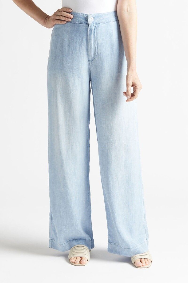 CLOTH AND STONE Button Waist Wide Leg Pant | EVEREVE | Evereve
