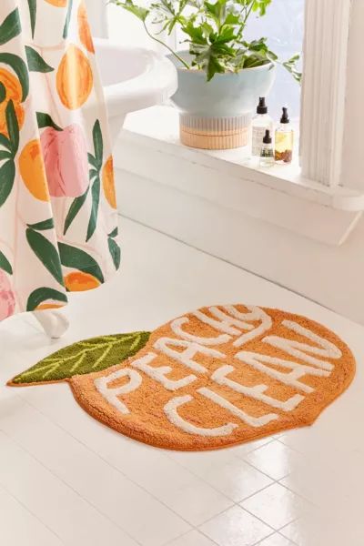 Peachy Clean Bath Mat in Peach at Urban Outfitters | Urban Outfitters (US and RoW)