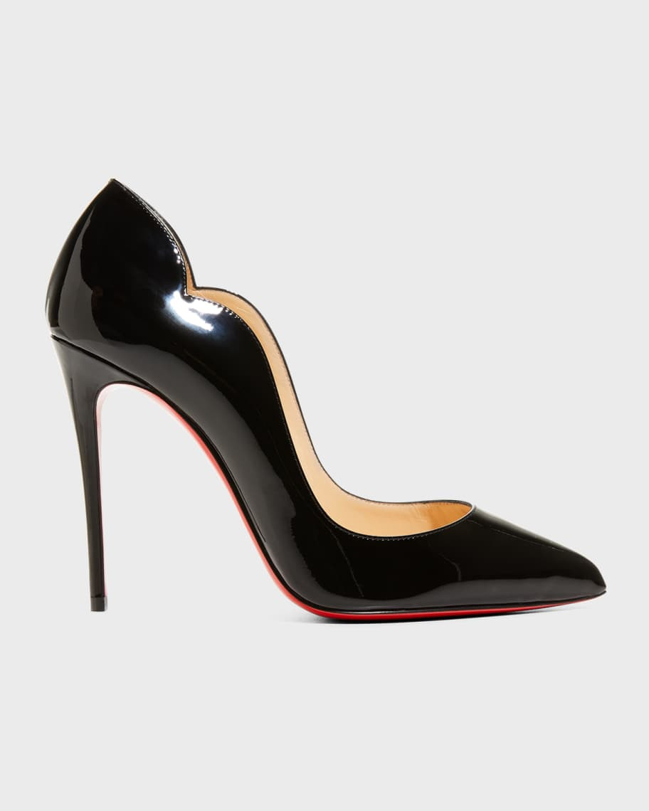 Christian Louboutin Hot Chick 100 Patent Red Sole High-Heel Pumps | Neiman Marcus