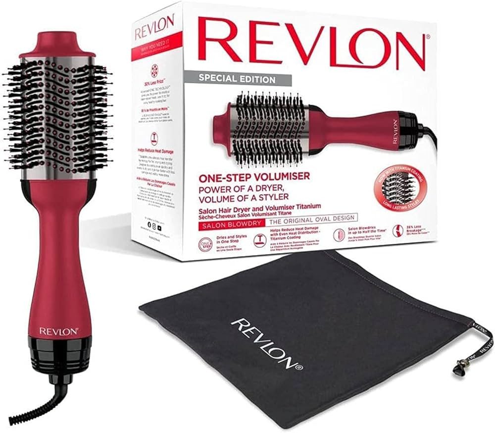 REVLON One-Step Hair Dryer and Volumizer Hot Air Brush, Titanium Max Edition | Amazon (US)