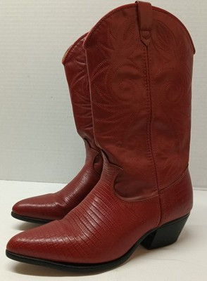 Vintage Sheplers Cowboy Boots Womens Size 6 M Cowgirl Boho Festival Red Leather | eBay US