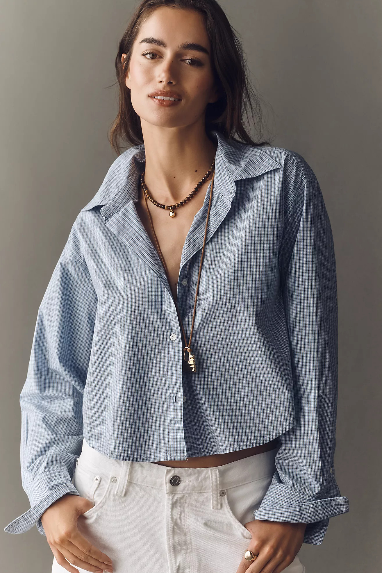 Citizens of Humanity Ana Crop Buttondown Shirt | Anthropologie (US)