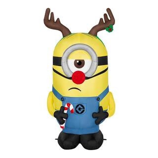 3.5 ft LED Stuart Unamused in Holiday Costume | The Home Depot