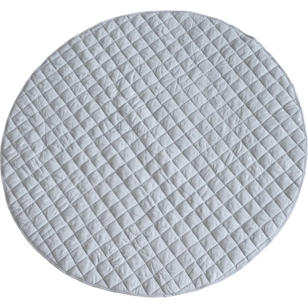 Poppyseed Play Round Linen Play Mat in Gray at Nordstrom | Nordstrom