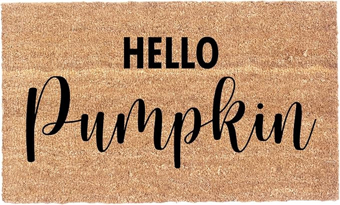 COCO MATS 'N MORE Hello Pumpkin Doormat | Size: 18"x30"0.6" Fall Door Mat with Vinyl Backing Catc... | Amazon (US)