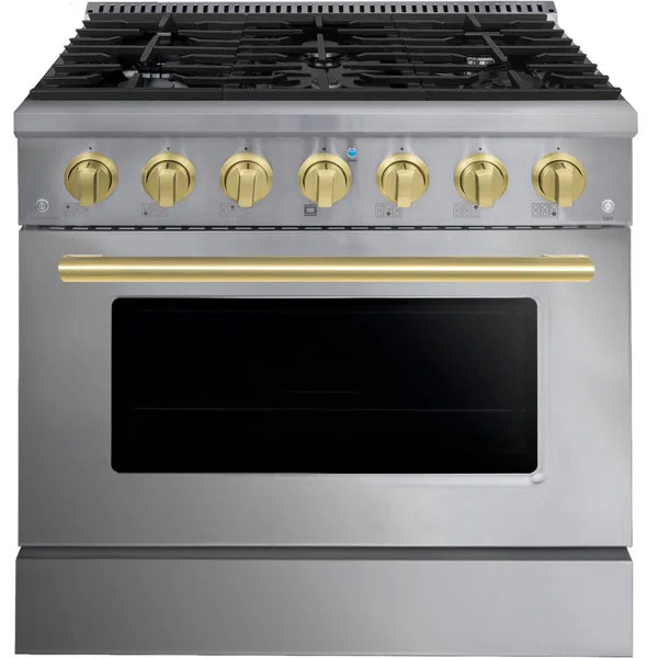 36 Inch Freestanding All Gas Range with 6 Sealed Burners, Grill, 4.5 cu. Ft. Total Oven Capacity | Wayfair North America