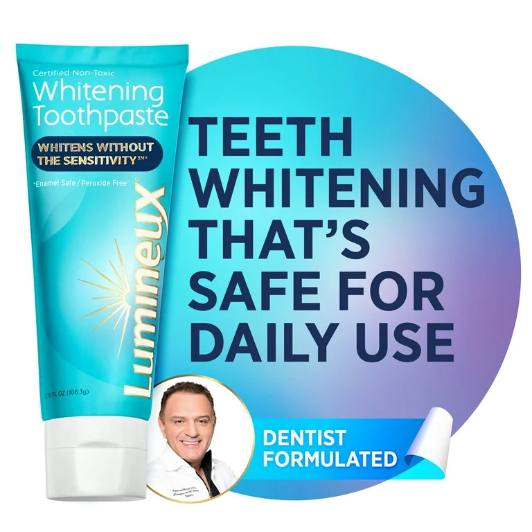 Lumineux Non-Toxic, Enamel Safe Whitening Toothpaste, Fresh Mint Flavor, 3.75 oz | Walmart (US)