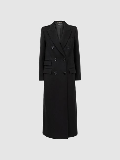 Atelier Wool-Cashmere Blend Double Breasted Long Coat | Reiss UK