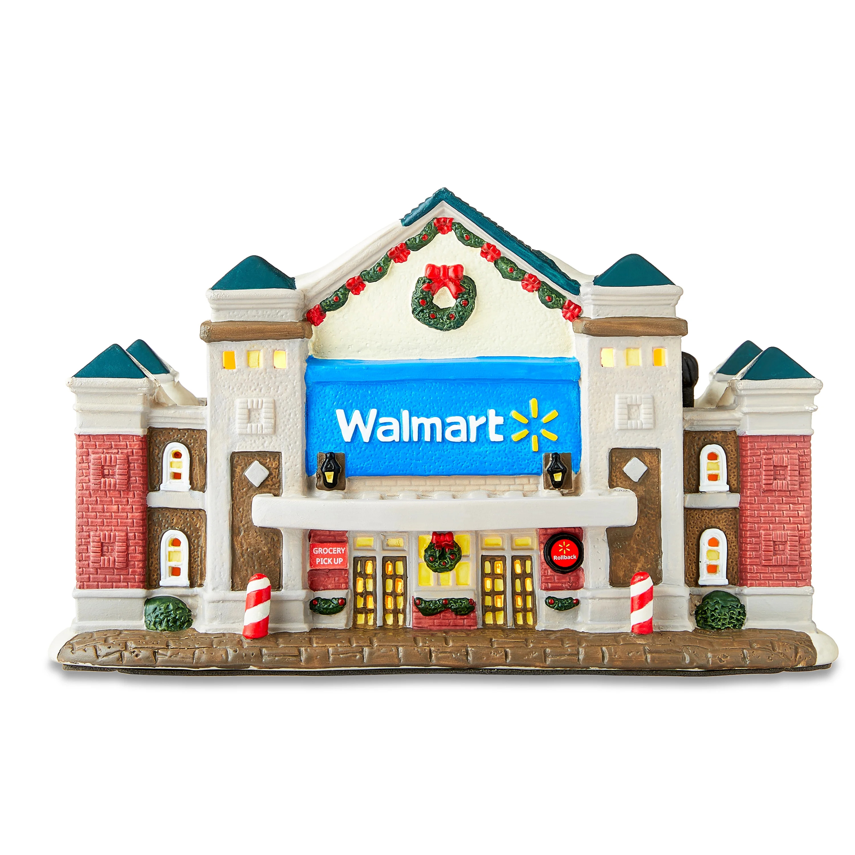 Light-Up Christmas Village Walmart Store, Multicolor, 8 in, by Holiday Time | Walmart (US)