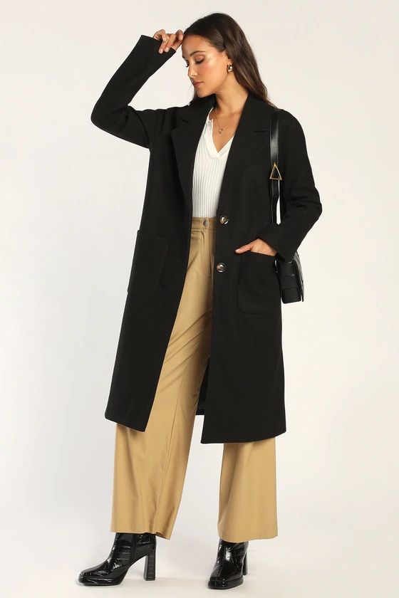 Style Squad Black Wool Coat | Lulus (US)