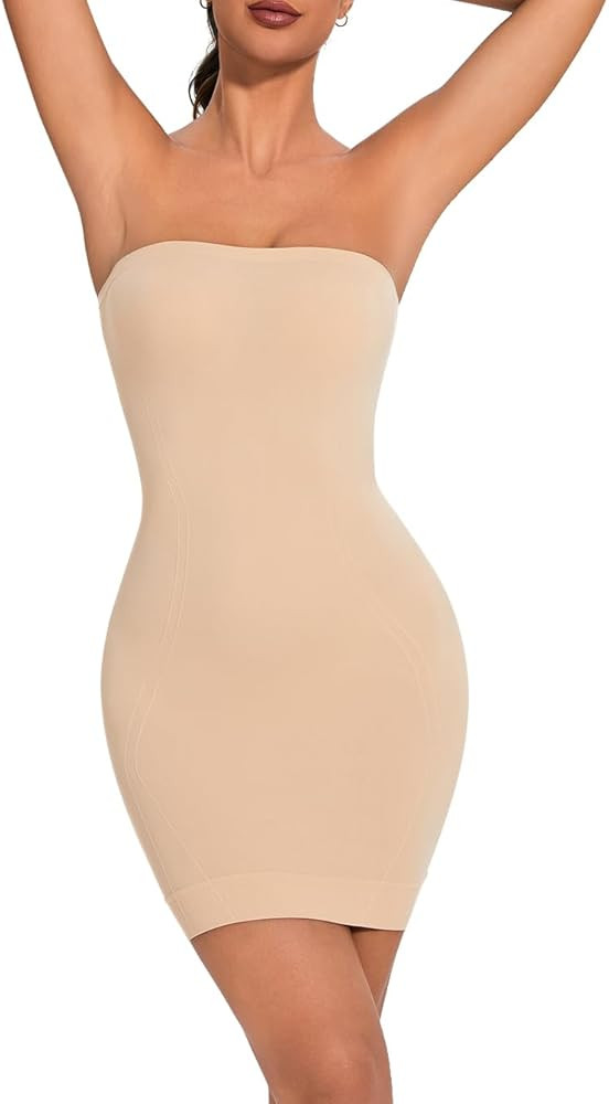 Strapless Shapewear for Women Full Slip shapewear dress Tummy Control slip for women under dress | Amazon (US)