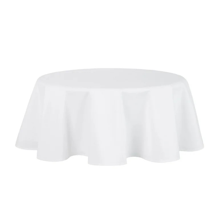 Mainstays Yale Tablecloth, White, 70" Round | Walmart (US)