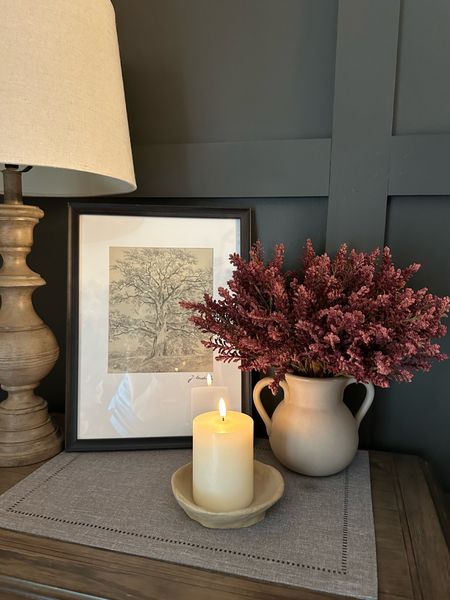 Nightstand Styling. Follow @farmtotablecreations on Instagram for more inspiration. Target Finds. Nightstand Decor. Trophy Vase. Fall Stems. Burgundy Stems. Hearth & Hand.

For reference 3 stems shown in vase  

#LTKFind #LTKunder50 #LTKhome