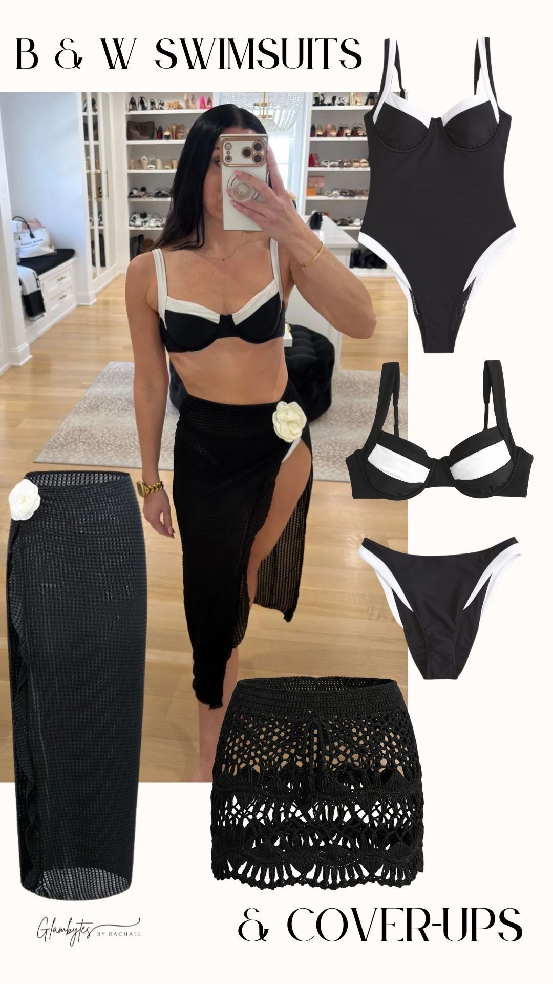 Black and white swimwear pieces and coverups I’m loving for spring break 🌴 

New swimsuits, trending swimwear, trending swimsuits, swimsuit cover up, amazon swim, Abercrombie 

#LTKSeasonal #LTKTravel