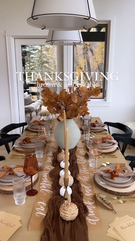 HOME \ Thanksgiving table decor🍂🤎

Dining room
Tablescape 
Amazon 

#LTKVideo #LTKSeasonal #LTKhome