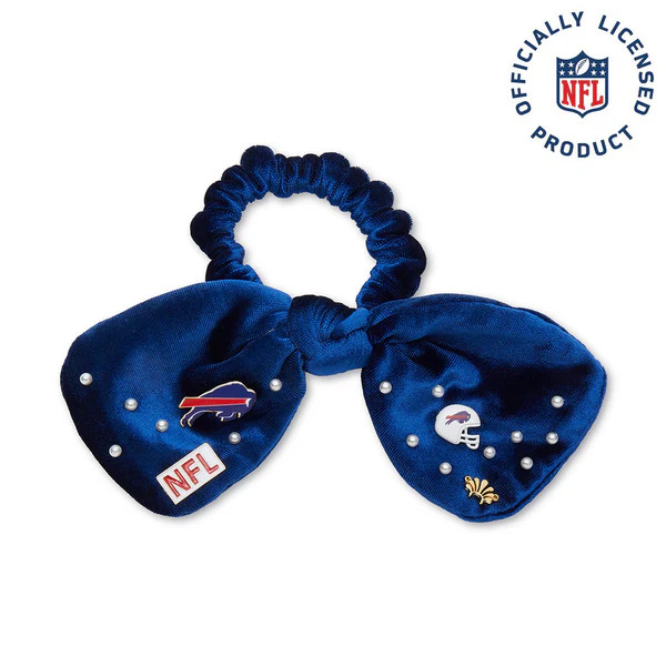 BUFFALO BILLS LELE SADOUGHI X NFL BLUE BOW SCRUNCHIE | LELE SADOUGHI