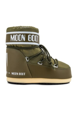 MOON BOOT Classic Low 2 Bootie in Khaki from Revolve.com | Revolve Clothing (Global)
