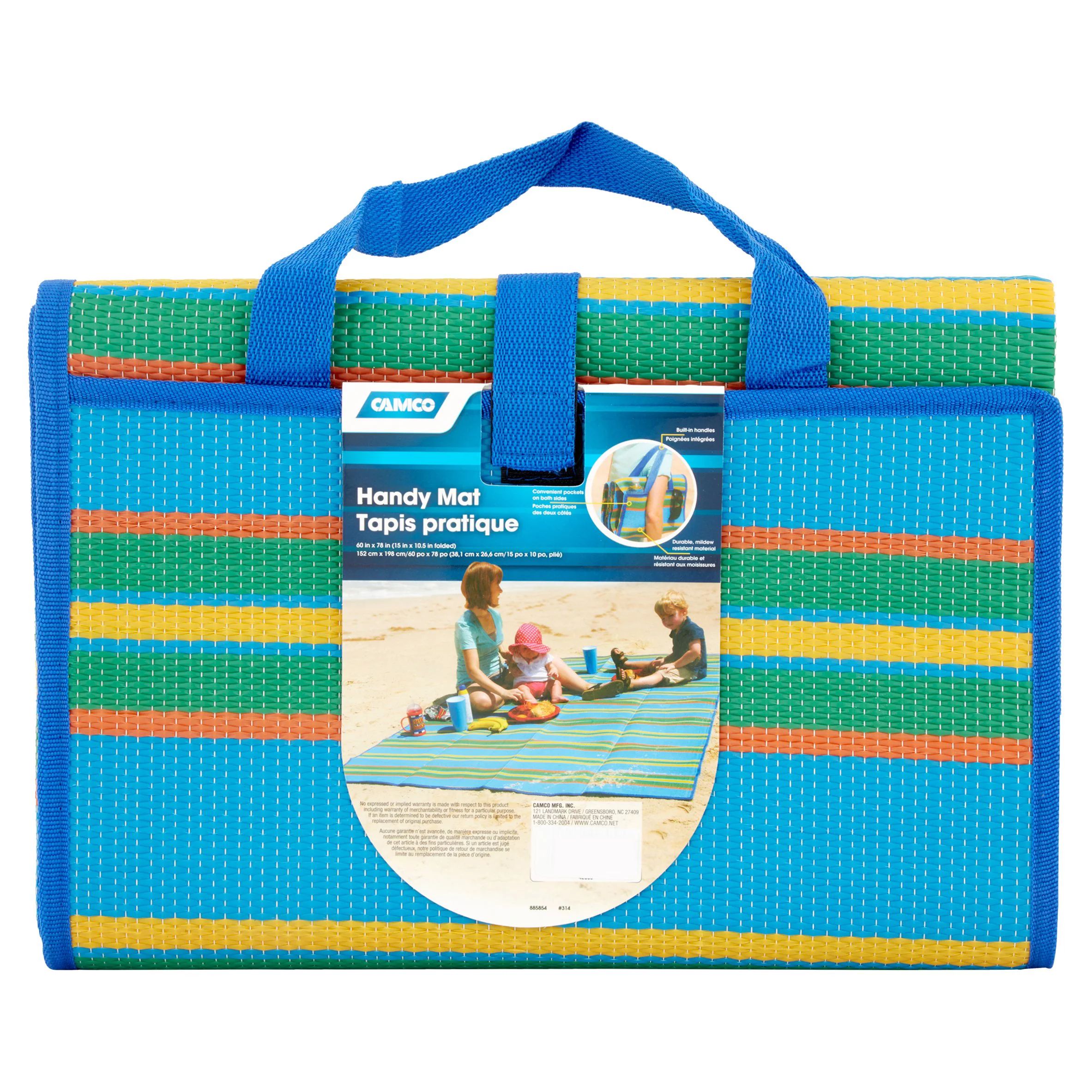 Camco 42815 60"x 78" Handy Mat with Carrying Strap - For Picnics, Beach, Rving and Outings - Blue... | Walmart (US)