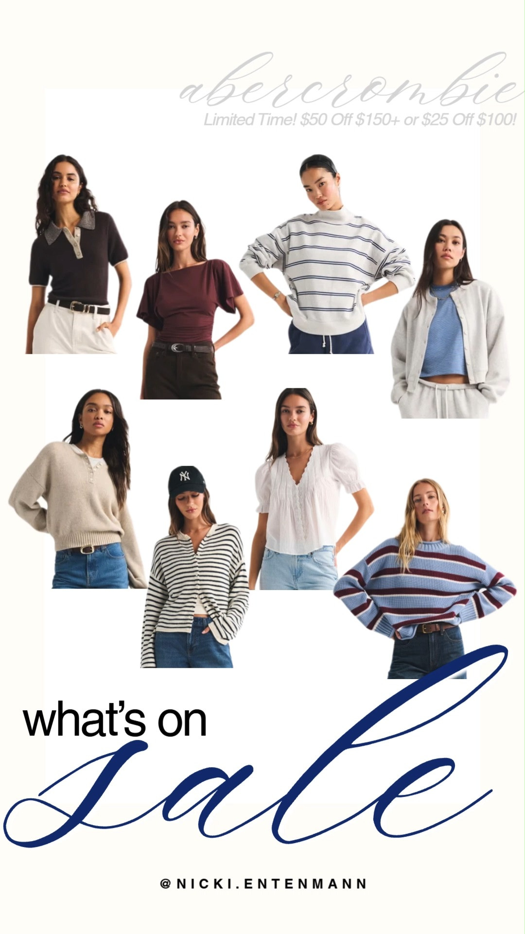 Save on transitional style with Abercrombie’s limited time deal offering $50 off $150 or $25 off $100. Cozy striped sweaters, knit polos, puff sleeve blouses, and versatile cardigans elevate everyday tops for the season. #abercrombie #abercrombiestyle #salealert #casualstyle #capsulewardrobe #fallfashion #shoppinghaul #stylefinds #budgetfashion #modernliving 🧥👗✨ 

 #LTKootd #LTKSaleAlert #LTKBeauty