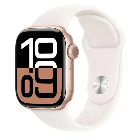 Apple Watch Series 10 [GPS 42mm case] Smartwatch with Rose Gold Aluminium Case with Light Blush Sport Band - M/L. Fitness Tracker, ECG App, Always-On Retina Display, Water Resistant | Walmart (US)