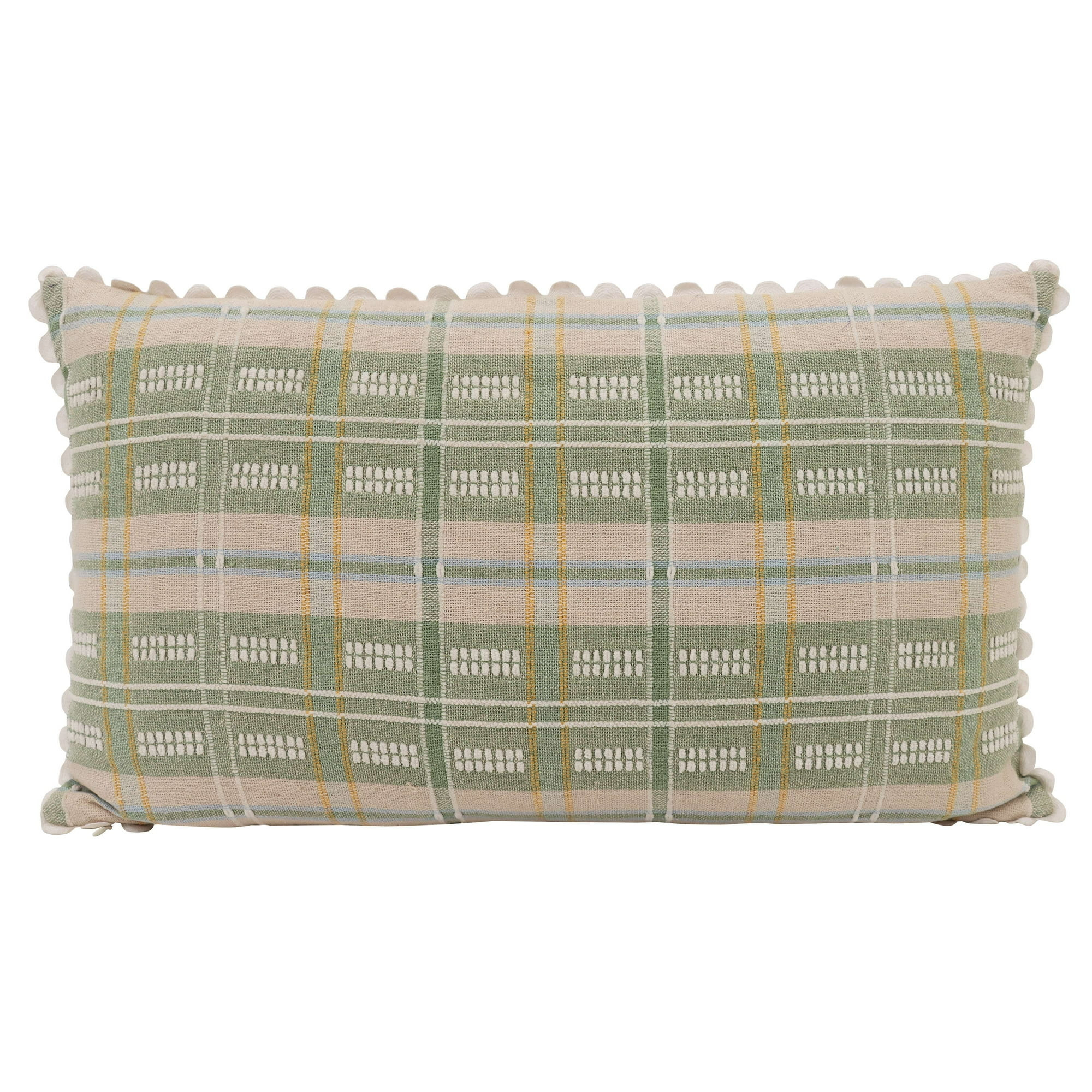 Better Homes & Gardens 14" x 24" Beige and Green Picnic Plaid Decorative Throw Pillow | Walmart (US)
